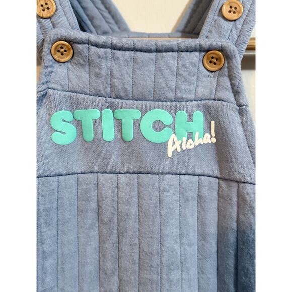 Disney Baby 12M (12 Months) Baby Unisex Stitch Aloha Snap Overalls - Picture 3 of 10